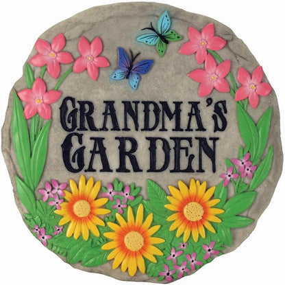 Spoontiques - Garden Décor - Grandma’s Garden Stepping Stone - Decorative Stone by Spoontiques
