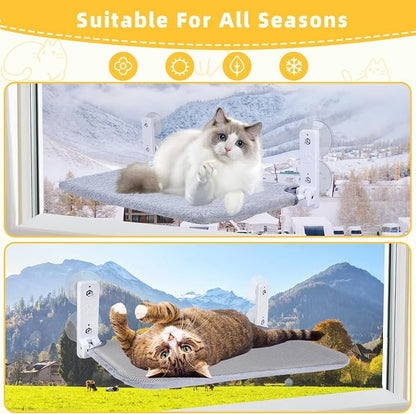 Cat Window Perch, Foldable Cat Window Hammock Sunbathing and Climbing Cats - Image 7