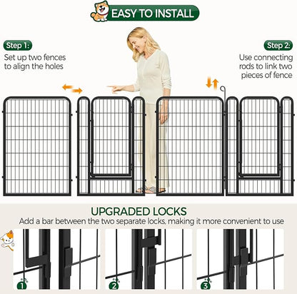 Yaheetech Dog Playpen, 40 inch 8 Panels Dog Pen - Image 6