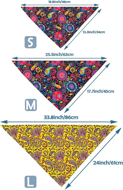 30 Pack Paisley Dog Bandanas for Small Dogs Stitch Bandanas Bulk Reversible - Image 7