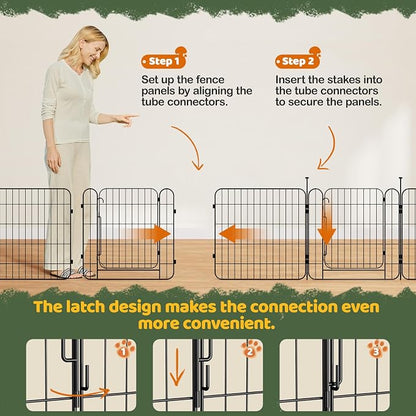 Yaheetech Expandable Dog Playpen, 16 Panel 24 inch Puppy Playpen - Image 6