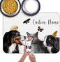 Personalized Dog Food Mat with Photo Name Custom Non Slip Pet Feeding Mat by Unknown