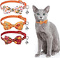 SCENEREAL Thanksgiving Cat Collar Breakaway, 3 Pack Kitten Collars by SCENEREAL