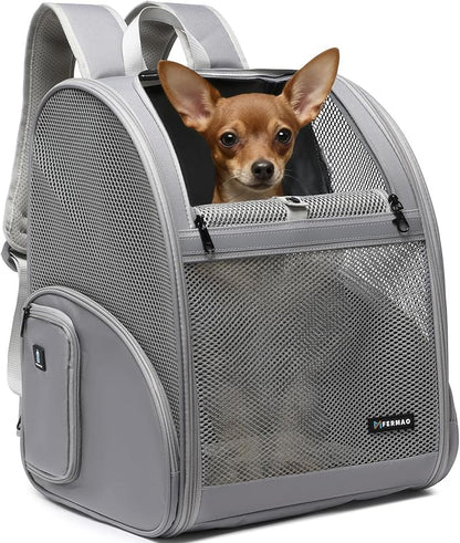 Pet Backpack Carrier ，Large Cat Carrier Backpack Up to 20 Lbs by FERMAO