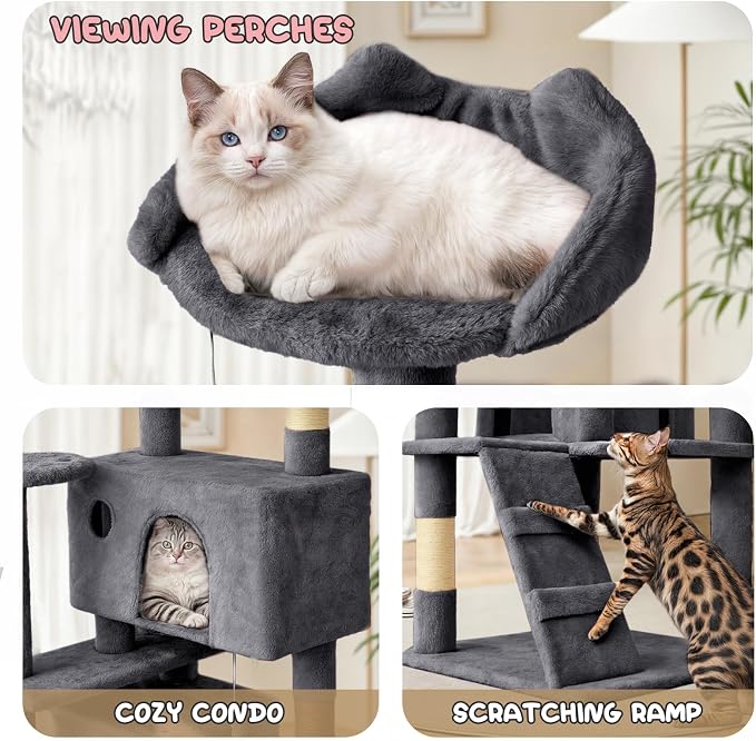 MoNiBloom 77 Inch Cat Tree Tower - Image 7