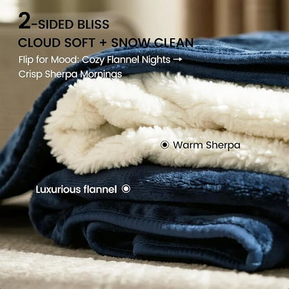 gogobunny Waterproof Bed Blanket, Reversible Sherpa Fleece Throw Blanket - Image 8