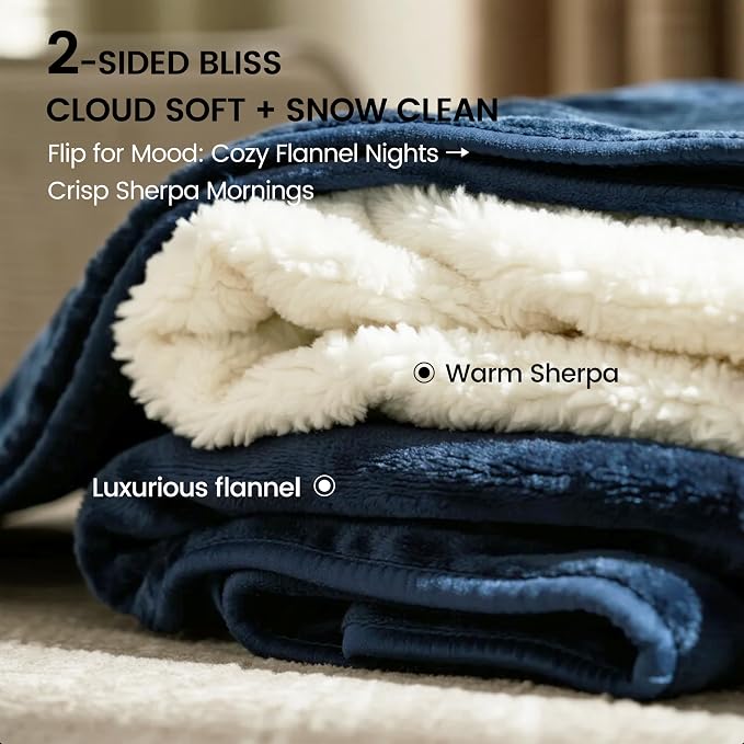 gogobunny Waterproof Bed Blanket, Reversible Sherpa Fleece Throw Blanket - Image 6