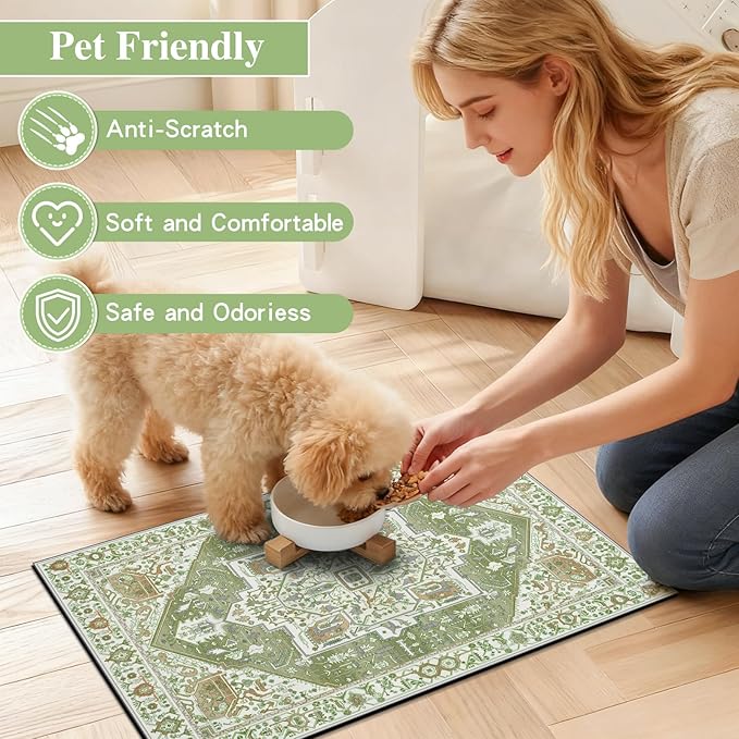 famibay Dog Food Mat, Absorbent Cat Dog Mats - Image 5