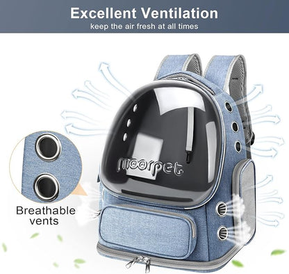 Cat Backpack Carrier, Breathable Cat Bubble Backpack Large Space Cat Carrier - Image 2