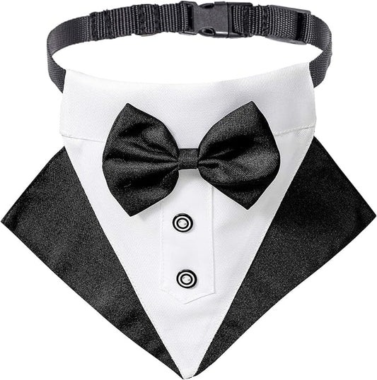 ADOGGYGO Formal Dog Tuxedo Wedding Pet Bandana Collar by ADOGGYGO