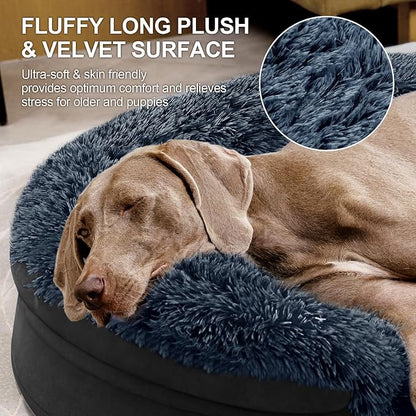 Black Orthopedic Dog Beds for Extra Large Dogs, Removable Washable Cover - Image 4