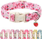 Strawberry Bow Dog Collar for Large Dogs by Babolepet