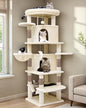 Globlazer Corner Cat Tree for Large Cats, 66inch Tall Curved Series Large Cat by Globlazer