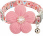 Small Dog Collar with Flower, Puppy Collar by COZIRAE
