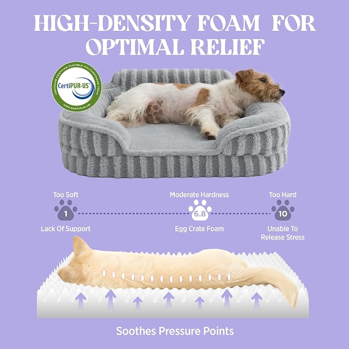 LE SURE Cute L-Plus Dog Beds, Orthopedic Waterproof Large Pet Bed - Image 4
