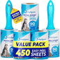 PetLovers Extra Sticky Lint Roller Mega Value Set 450 Sheets by PetLovers