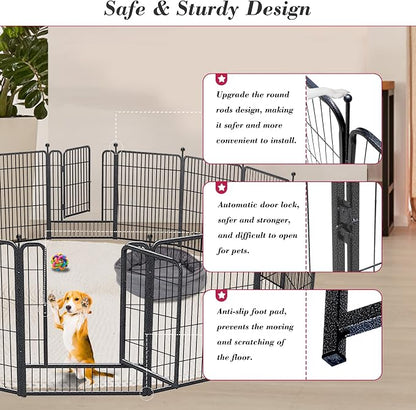 Dog Playpen 32 inch 12 Panels Indoor Dog Pen - Image 4