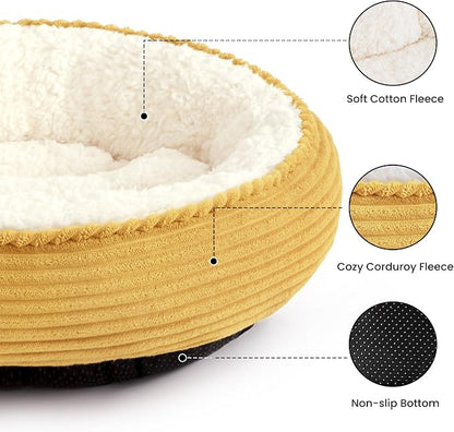 Love's cabin Round Donut Cat and Dog Cushion Bed, 25in Pet Bed - Image 2