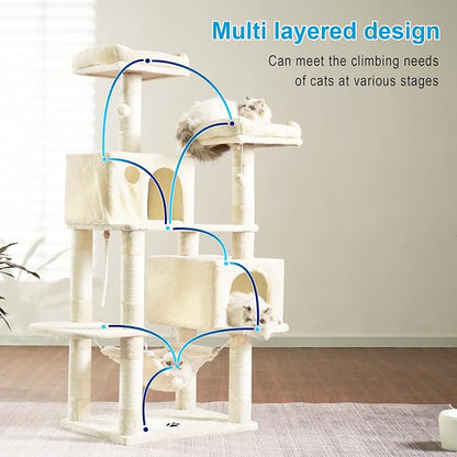 Hey-brother Large Multi-Level Cat Tree Condo Furniture - Image 7