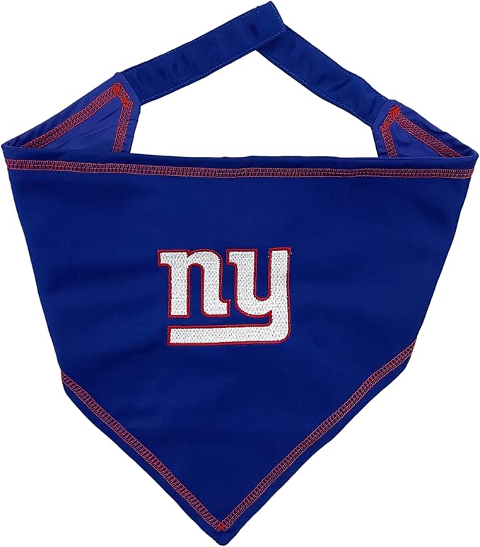 NFL New York Giants TIE Bandana, Small/Medium. Dog Bandana Scarf Bib by PETSFIRST