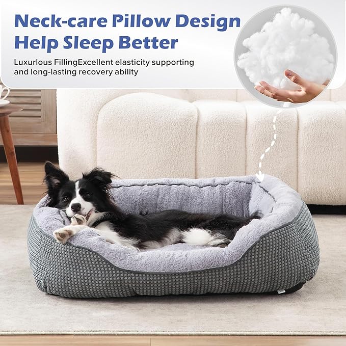INVENHO Medium Dog Beds for Medium Dogs Washable, Rectangle Dog Bed Medium Size - Image 3