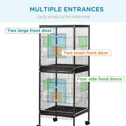 PawHut Large Bird Cage with 1.7 ft. Width - Image 4