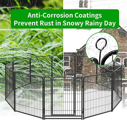 Dog Playpen Outdoor Extra Wide 32 Piece Panels Heavy Duty Dog Fence 50" Height - Image 7