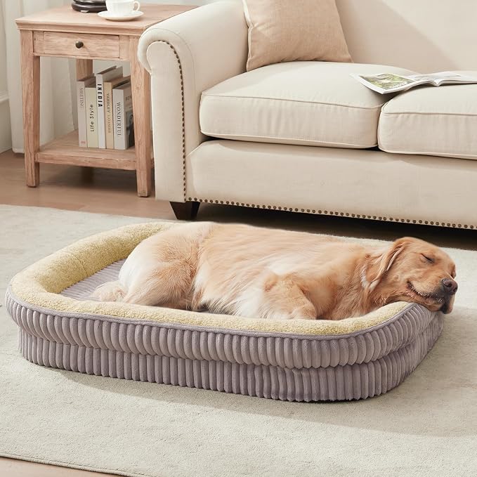 Orthopedic Dog Bed for Medium Dogs Breeds, High Density Egg Crate Foam Dog Sofa by DEBANGHOME