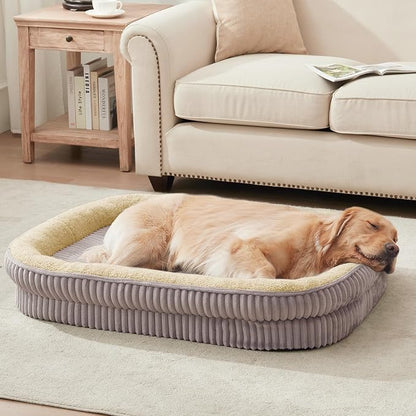 Orthopedic Dog Bed for Medium, Large Dogs Breeds, High Density Egg Crate Foam by DEBANGHOME