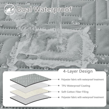 hyha Waterproof Dog Blanket, Soft Pet Bed Blankets, Waterproof Sofa Couch Cover - Image 2
