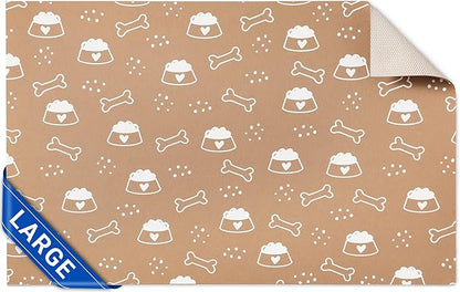 Cooyes Large Dog & Cat Food Mat 16"×24", Ultra-Absorbent Dog Bowl Mat by Cooyes