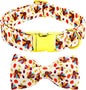 Thanksgiving Dog Collar, Turkey Dogs Collars Bow Tie Pet Collar Adjustable Pet by BoboRainbow