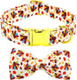 Thanksgiving Dog Collar, Turkey Dogs Collars Bow Tie Pet Collar Adjustable Pet by BoboRainbow