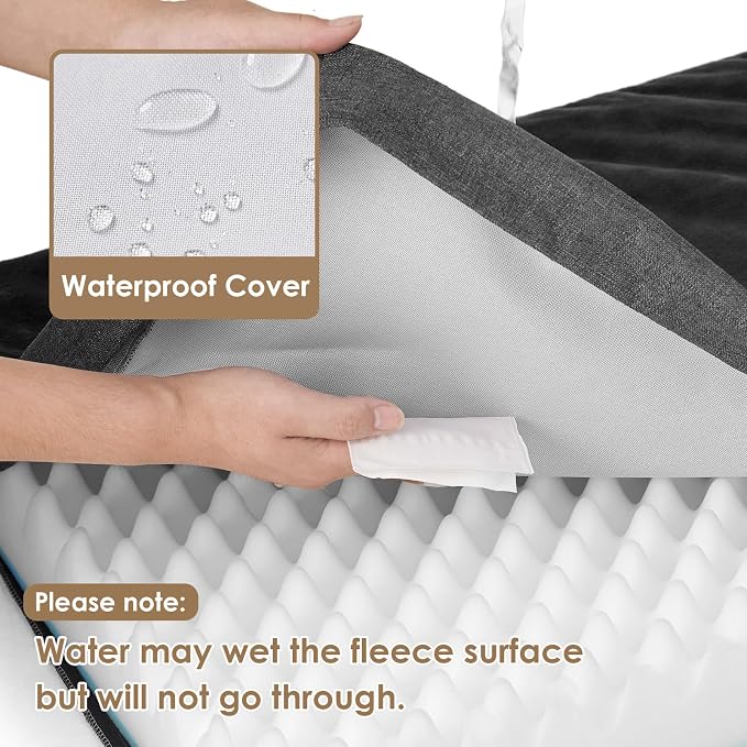 EHEYCIGA Waterproof Dog Bed Orthopedic 30"x20", Memory Foam Pet Bed - Image 2