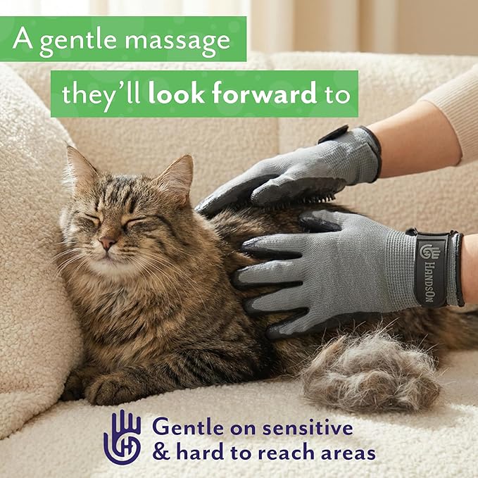 H HANDSON Pet Grooming Gloves - Image 8
