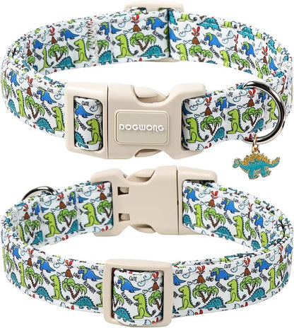 DOGWONG Dinosaur Dog Collar-Cute Green Dinosaur Dog Collar - Image 2