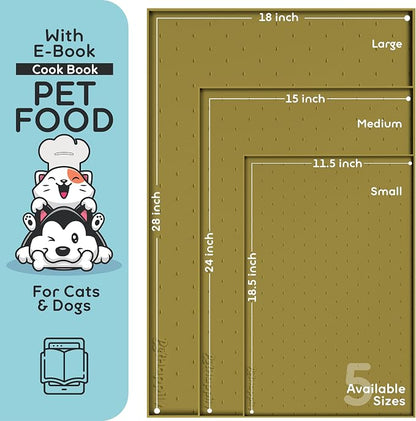 Dog Food Mat - 24x15 Raised Edges Dogs Mat - Image 2