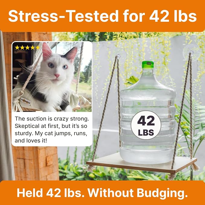 Cat Hammock with Industrial-Grade Suction Cups - Image 3