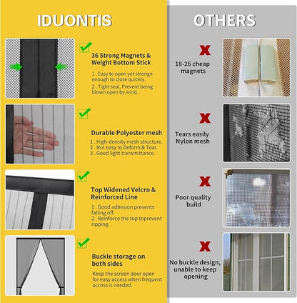 Reversible Left Right Side Opening Magnetic Screen Door - Image 5
