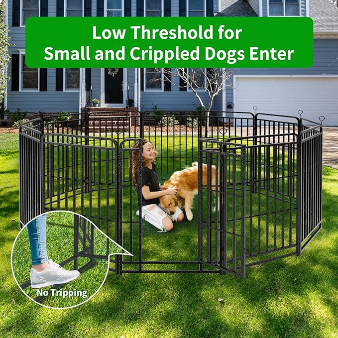 Heavy Duty Dog Playpen: 16 Steel Panels 47" Height, Square Steel Pipe - Image 3