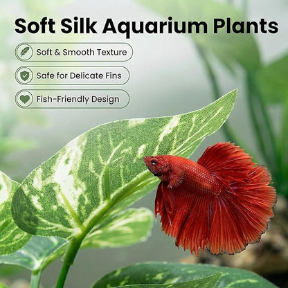 10 PCS Aquarium Decorations Silk Aquarium Plants Betta Fish Tank Decor - Image 6