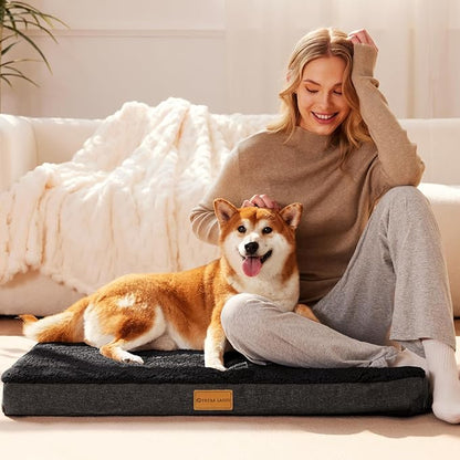 Patas Lague Orthopedic XL Dog Bed Large Sized Dog 42''X28'', Soft Waterproof - Image 2