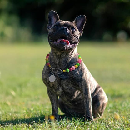 Beaded Dog Necklace Collar, Adjustable Jewelry-Inspired Design - Image 4