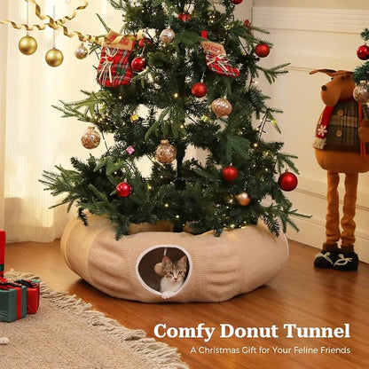 PEQULTI Cat Donut Tunnel with Bed - Image 2