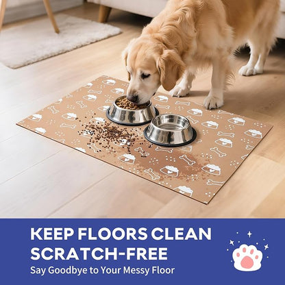 Cooyes Large Dog & Cat Food Mat 16"×24", Ultra-Absorbent Dog Bowl Mat - Image 5