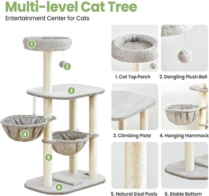 Small Cat Tree Tower with Lots of Scratching Posts - Image 2