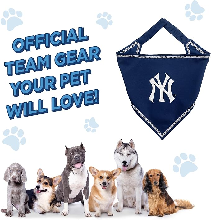 Pets First MLB New York Yankees TIE Bandana, Large/X-Large. Dog Bandana Scarf - Image 6