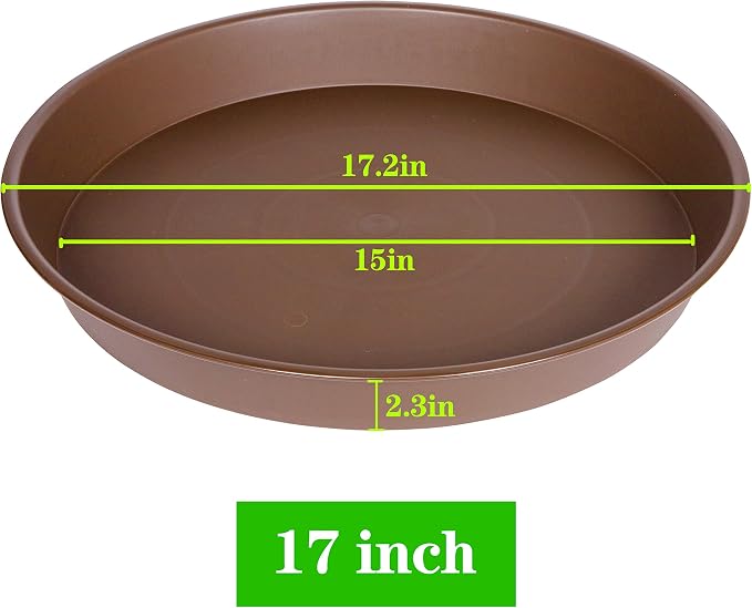 2 Pack of 16 17 inch Plant Saucer, 2.3" Depth, Plant Trays - Image 3
