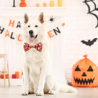 Halloween Dog Collar, Holiday Adjustable Ghost Skull Collar - Image 5