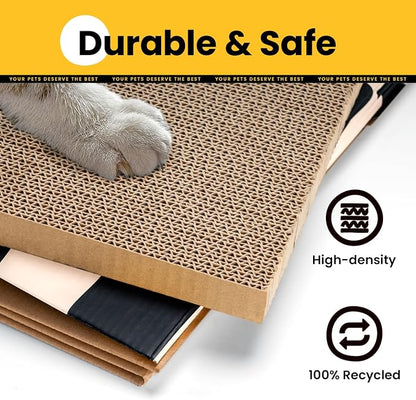 Cardboard Cat House with Scratch Pad & Catnip, Cat Play Scratching House - Image 8